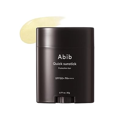 Abib Quick Sunstick Protection Bar SPF50+ 0.78 Oz / 22g I Sun Protection for Face and Body, Non sticky No Whitecast Sunscreen for All Type Skin, Calming Less stressunstick Protection Bar SPF50+ 0.78 Oz / 22g I Sun Protection for Face and Body